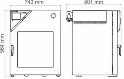 Tủ sấy chân không 119L loại VDL115, Hãng Binder/Đức