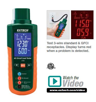 CT70 GFCI và Máy phân tích mạch AC