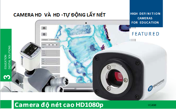 CAMERA HD VÀ HD-TỰ ĐỘNG LẤY NÉT cho kính hiển vi Euromex