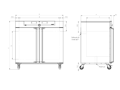 Tủ sấy đối lưu tự nhiên 449L loại UN450m Memmert