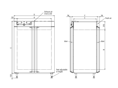 Tủ sấy hai cửa 449L loại UF450TS Memmert