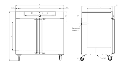 Tủ sấy đối lưu tự nhiên 749L loại UN750plus Memmert
